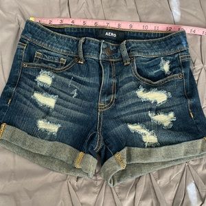 Aero denim shorts,SIZE 6